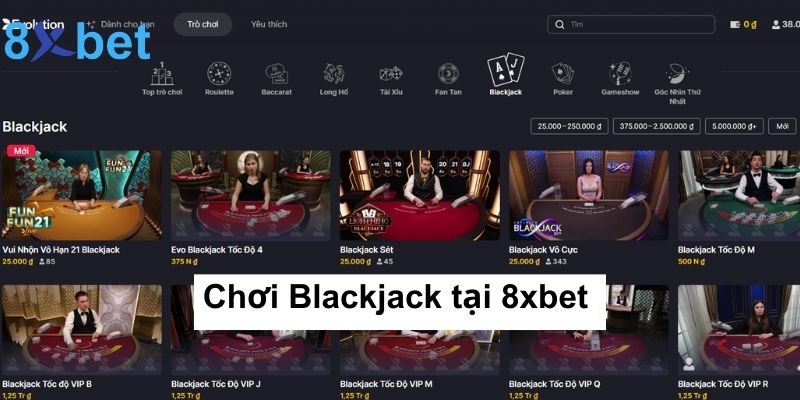 Blackjack 8xbet: Cách chơi, luật chơi và mẹo thắng lớn Hướng dẫn chơi Blackjack tại 8xbet