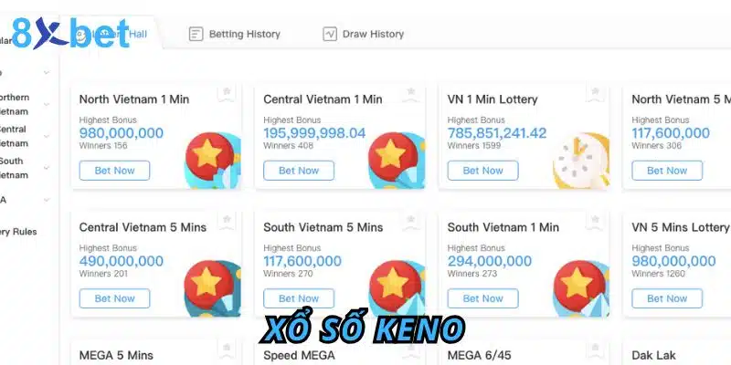 Khám Phá Thế Giới Xổ Số 8xbet: Cơ Hội Vàng Cho Người Chơi Xổ số Keno